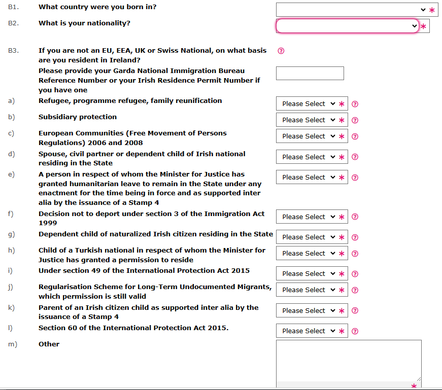 Nationality & Residency B3