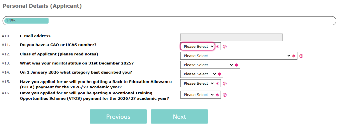Personal Details A10-A16 26/27