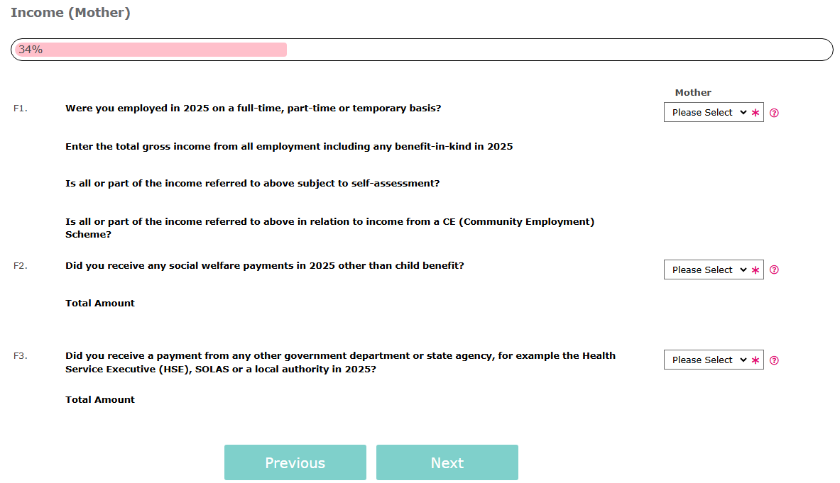 Other Parties - Income F1-F3