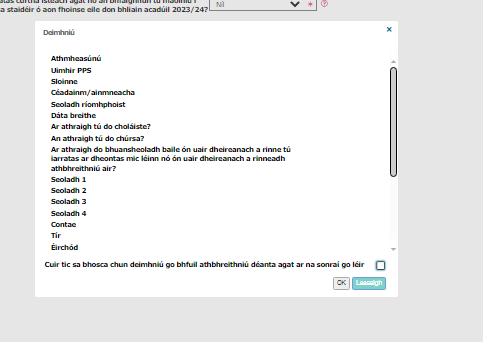 PIctiur de Reassessment Irish (confirmation summary)